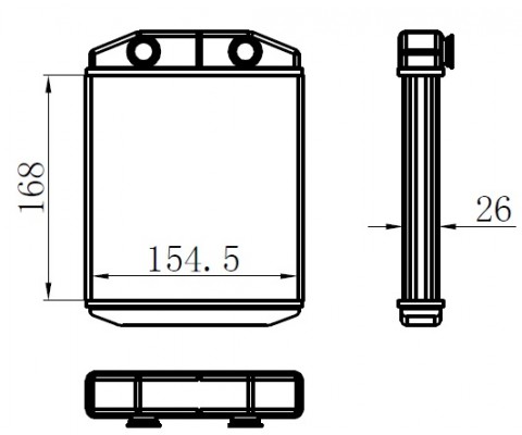 KALORİFER RADYATÖRÜ BRAZİNG CLIO IV DENSO TIP 168X155X26