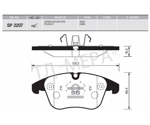 ÖN FREN BALATA CITROEN C5 08- / PEUGEOT 407. 508 09- / JAGUAR S-TYPE 99-07 / XF 08-