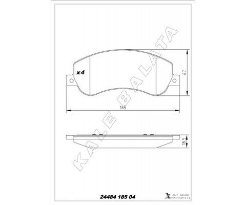 ON FREN BALATASI TRANSIT V348 06 14 A.CEKER 11 / VW AMAROK 2.0TDI 10 FİŞSSİZ