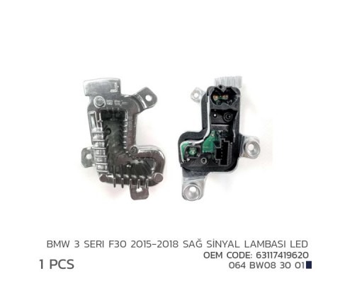 BMW 3 F30 2015-2018 SAĞ SİNYL LED MODL 63117419620