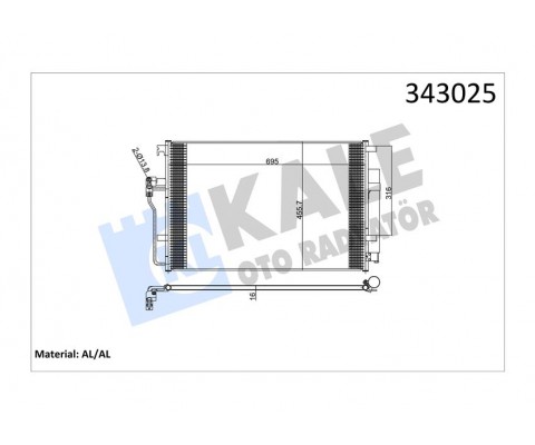 KLIMA RADYATORU MERCEDES SPRINTER B906 B907 B910 . VW CRAFTER 30-35-50