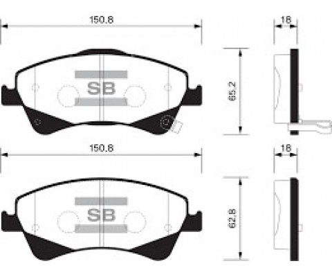 ÖN FREN BALATA TOYOTA AVENSIS 1.6L 1ZR-FAE ZRT270 benzinli 09- / 2.0L 1AZFSE AZT270 benzinli 09- / 2.0L 1CDFTV ADT270 dizel 09- / VERSO 1.6L 1ZRFAE ZGR20 09 -