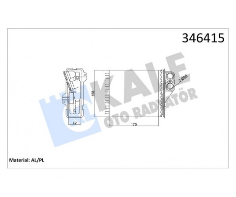 KALORİFER RADYATÖRÜ LOGAN 05 DUSTER 10 SANDERO 10 170x158