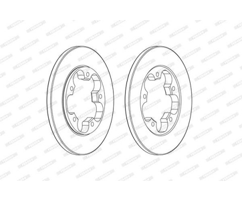 ARKA FREN DISKI TRANSIT V363 14 TEK TEKER A.CEKER DUZ 308MM 5 BIJON