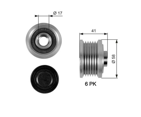 ALTERNATÖR KASNAĞI RULMANLI BRAVO II 06 DOBLO 10 LINEA 09 PUNTO 05 STILO 04-07 -DUCATO 11