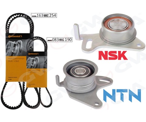 TRİGER KAYIŞ SETİ EKSANTRİK SETİ HYUNDAI H100 2.5L D4BX 4D55 PANELVAN. KAMYONET E.M. 88-96 / MITSUBISHI L200 L300 2.5L 4D56 8v E.M. 86-99 2 KAYIŞ 2 RULMAN 163x250 083X190