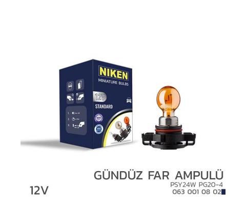 NIKEN 12V PSY24W GÜNDÜZ FAR AMPULÜ PG20-4 AMB 10L