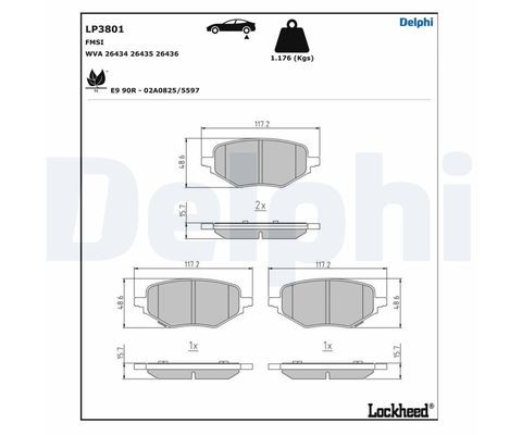 Arka FREN BALATASI MG-MG SAIC -ROEWE SAIC MG MG ZS-MG SAIC ZS-ROEWE SAIC RX3.RX3 Pro
