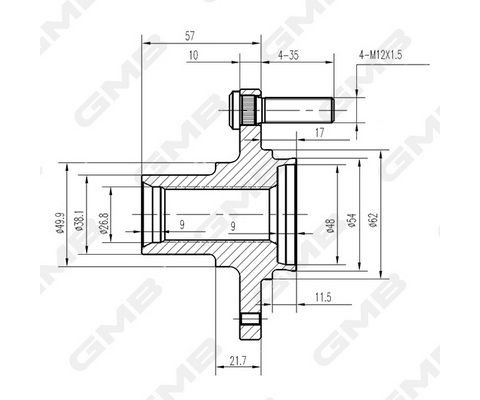 ÖN TEKER PORYASI RULMANSIZ HYUNDAI ACCENT MILENYUM ADMIRE ERA 01-10 / İ20 08- / GETZ 02-09 / KIA PICANTO 04- ABS SİZ ARAÇLAR İÇİN