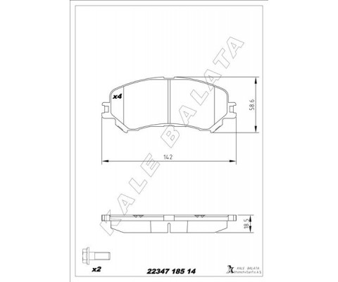 ÖN FREN BALATASI RENAULT MEGANE IV 15 SCENIC IV 16 TALISMAN 15 ESPACE V 15 1.2TCe 1.3TCe 1.5dCi 1.6dCi