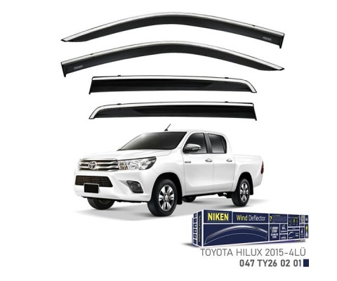 KROMLU CAM RÜZGARLIĞI TOYOTA HILUX 2015- 4LÜ