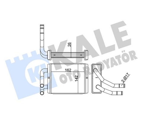KALORİFER RADYATÖRÜ HYUNDAI H100 2.5L D4BA KAMYONET 94-04 / 2.6L D4BB KAMYONET 96- - ALEMİNYUM