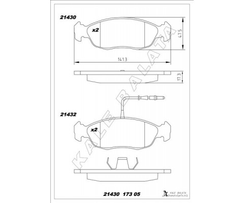 ÖN BALATA FİŞSİZ P306 93-01 XSARA 2.0 16V 97-05 P106-SAXO 1.4-1.6 GDB1322