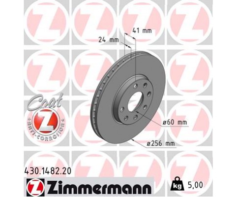 ÖN FREN AYNASI ASTRA G 98 09 ZAFIRA A 99 09 256x24x4DLxHAVALI