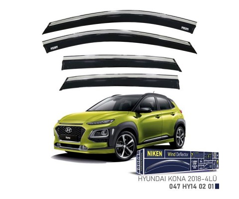 KROMLU CAM RÜZGARLIĞI HYUNDAI KONA 2018- 4LÜ