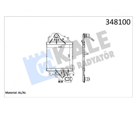 TURBO RADYATÖRÜ INTERCOOLER CLIO II 1.5DCI AL/PL/BRZ 345x370x27