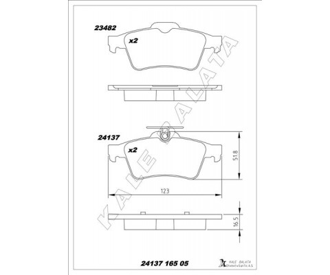 ARKA BALATA FOCUS II CMAX 03 CONNECT 02 LAGUNA III 07 OPEL VECTRA C 02 SIGNUM 03 CITROEN C5 08 PEUGEOT P508 10 18 1647875980-4254.A8