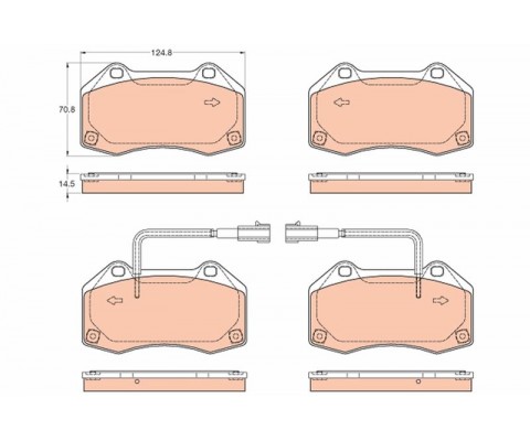 ÖN FREN BALATASI ALFA ROMEO 4C SPIDER 13 20 1.8 TBİ FIAT PUNTO EVO 09 12 1.3D MTJ