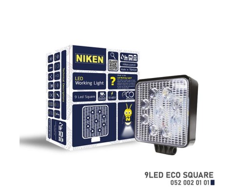 CALISMA LAMBASI ECO 9 LEDLİ KARE