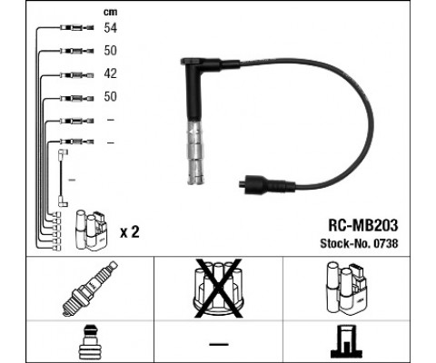 ATESLEME KABLOSU SETI MERCEDES M111 W202 W124 S124 C124