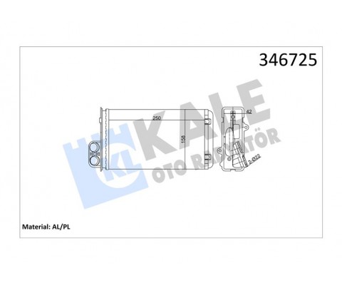 KALORİFER RADYATÖRÜ MGN 97-99 SCENIC 01-03 1.4-1.6-1.9-2.0 16V 260x158