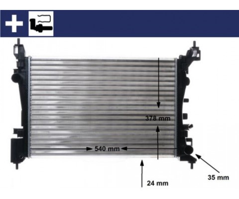 MOTOR SU RADYATÖRÜ OPEL CORSA D-CORSA E 1.2-1.4 A12XER A12XEL B12XEL A14XER B14XER 11 540x378x23