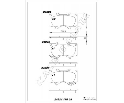 BALATA ÖN 4RUNNER V-HILUX VII.VIII-LAND CRUISER 200-LAND CRUISER PRADO 04-