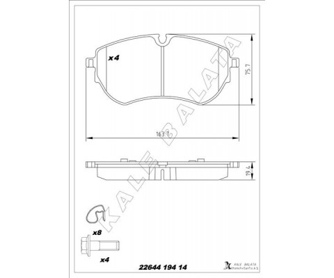 ON FREN BALATASI TRANSIT V348 06 14 A.CEKER 11- VW AMAROK 2.0TDI 10 GDB1724
