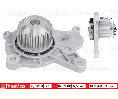 DEVİRDAİM SU POMPASI HYUNDAI ACCENT GETZ 1.5L D3EA CRDİ 02-05 / SANTAFE 2.2L CRDİ 06-09 / SONATA 2.0L D4EA CRDİ DİZEL 06-11