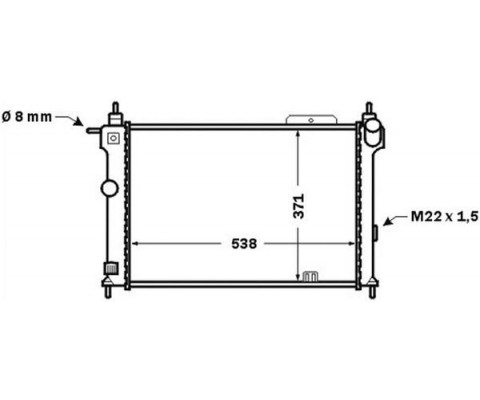 RADYATÖR BRAZİNG ASTRA F 93-98 1.4I-1.6I-2.0I KLİMASIZ MEK OTOM 538x368x26