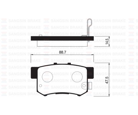 ARKA FREN BALATA HONDA ACCORD 2.0L F20 90-98 / CIVIC 1.6L D16 VTEC VTI 01-05 / 1.4L 1.6L 96-01 / 1.6L R16A2 VTEC sedan 06- / LEGEND 3.2L 91-96 / SUZUKI SX4 1.6L M16A RW415 05-