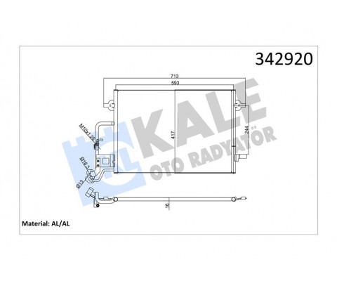 KLİMA KONDENSERİ VW PASSAT-VARİANT SKODA SUPERB AL-AL