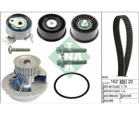 DEVİRDAİMLİ EKSANTRİK GERGİ KİTİ 162x200 ASTRA G 1.4 1.6 16V 98-05 VECTRA C 1.6 CORSA C 1.4 1.6