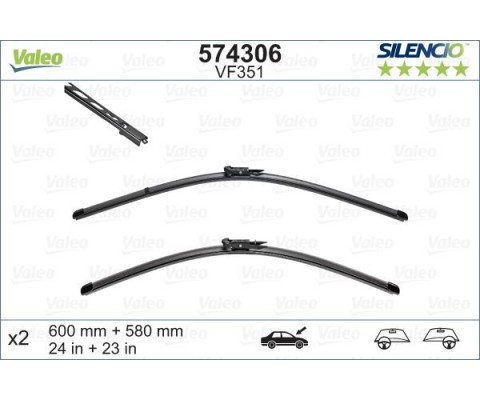 SILECEK SUPURGESI 600/580mm SWF BMW E60