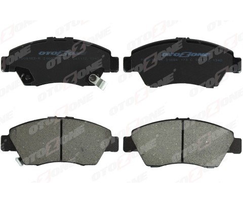 ÖN FREN BALATA BÜYÜK TİP HONDA CIVIC 1.6L B16A2 VTEC 16v 160hp EK 96-98 / 1.4L D14 3 kapı - H/B ES 01-05 kalınlık : 16.00 mm FTE KIRMIZI KUTU