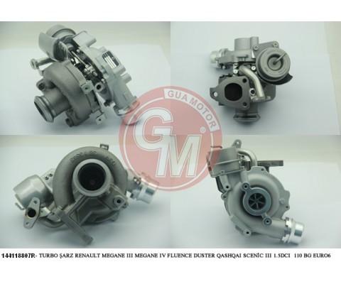 TURBO ŞARJ RENAULT MEGANE III MEGANE IV FLUENCE DACIA DUSTER QASHQAI SCENİC III 1.5DCI 90 BG EURO6 2013