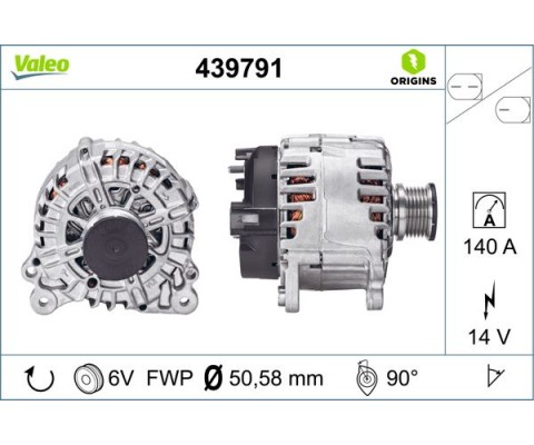 ALTERNATÖR 140A GOLF VII-CRAFTER-AMAROK-TRANSPORTER T6-A3-LEON 1.6TDI-2.0TDI 13