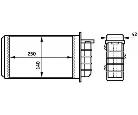 KALORİFER RADYATÖRÜ BRAVO 95-01 BRAVA 95-01 MAREA 96-02 250x140x42