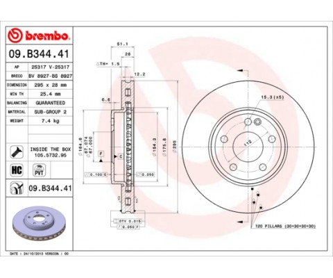 FREN DISKI ON MERCEDES W176 W246 C117 X117 X156