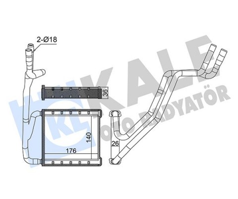 KALORİFER RADYATORU FORD FIESTA VII 17 HEATER CORE
