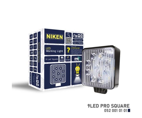 CALISMA LAMBASI 9 LEDLİ KARE 22-27 W