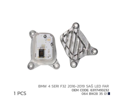 BMW 4 SERI F32 2016-2019 SAĞ LED MODÜL 63117493232
