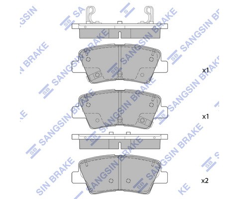ARKA FREN BALATA HYUNDAI ELANTRA 1.6L D4FB G4FG 6 vites 16- / i20 1.1L 1.2L 1.4L 15- / KIA SPORTAG E 1.6L G4FJ 7 vites 15- ÜSTTEN DELİKLİ TİP