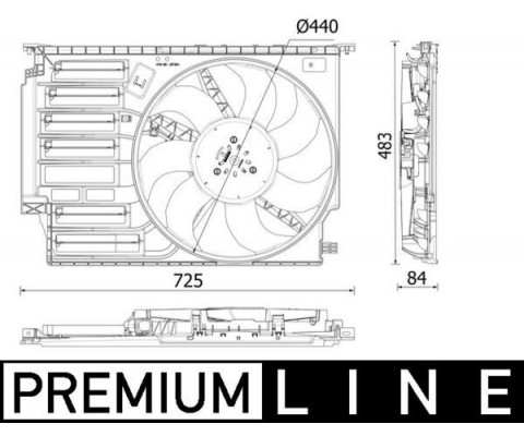 RADYATOR FANI PREMIUM LINE BMW F45 F48 MINI F56