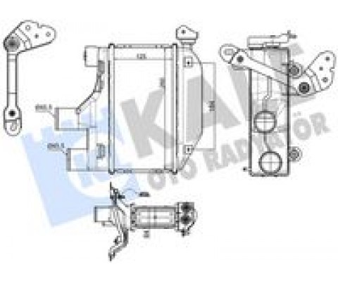 TURBO RADYATÖRÜ INTERCOOLER TOYOTA COROLLA 1.4L 1NDTV NDE120 04-06 125x260x64