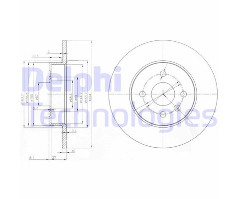 ARKA FREN AYNASI ASTRA H L67 04 14 COMBO C 01 11 MERIVA A 03 10 264x10x4DL DOLU