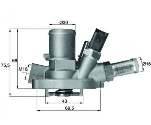TERMOSTAT KOMPLE LINEA-BRAVO II-GRANDE PUNTO 1.4 T-jet 07 G1019.80