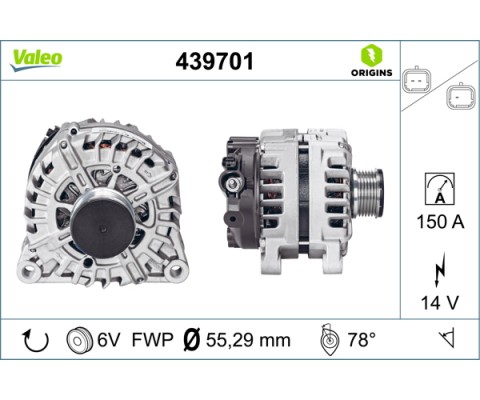 ALTERNATÖR 14V 150Ah C3-C4-BERLINGO- P207-P308-P407-C ELYSEE 1.6 2.0 HDİ