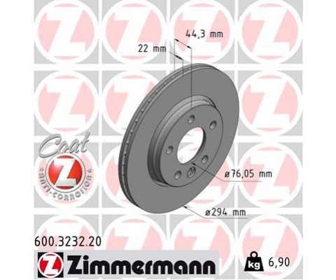 ARKA FREN AYNASI HAVALI TRANSPORTER T5 1.9 TDİ 2.0 2.5 TDİ 04/03 MULTIVAN 4.03 294x21.9x5DLxHAVAL 986479097-DF4312