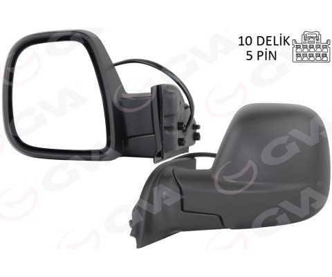 DIŞ DİKİZ AYNASI FIAT YENİ DOBLO COMBİ- CARG0 ELEKTRİKLİ DESENLİ REZİSTANSLI SOL 23-